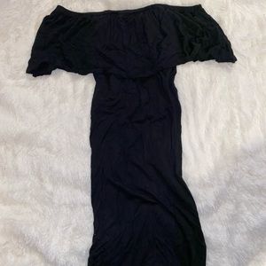 Black off the shoulder dress
